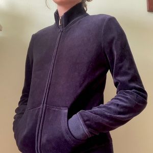 Navy blue Velvet Juicy Couture track jacket sz S